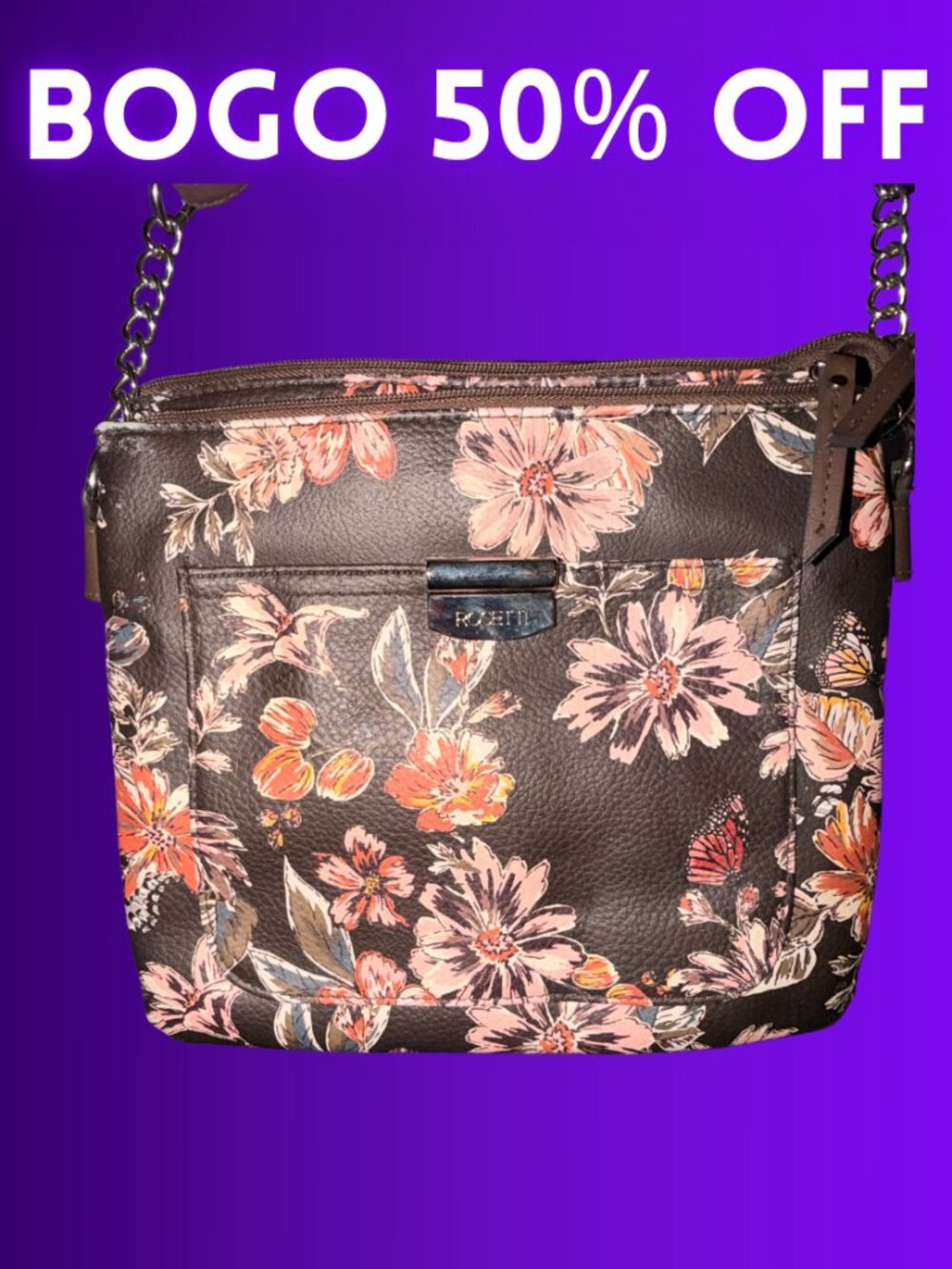 ROSETTI Crossbody Shoulder Handbag - Floral Design